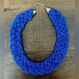 Royal blue beaded necklace
